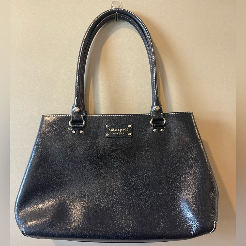 Kate Spade Black Leather Tote Bag